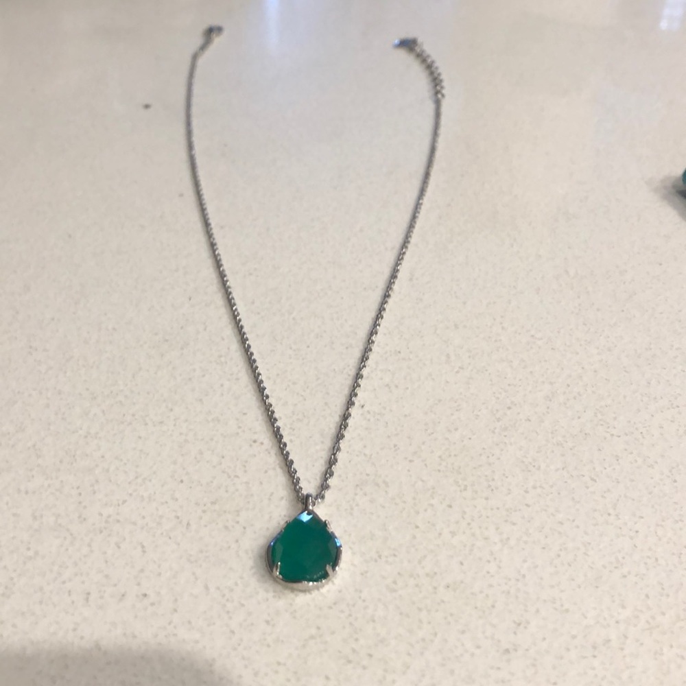 Kendra Scott Green Pendant Necklace
